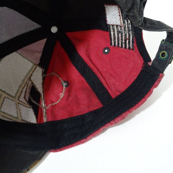 Eagle Crest U.S. Marines Embroidered Cap Adjustable Strap Red and Black FLAW - Picture 6 of 8